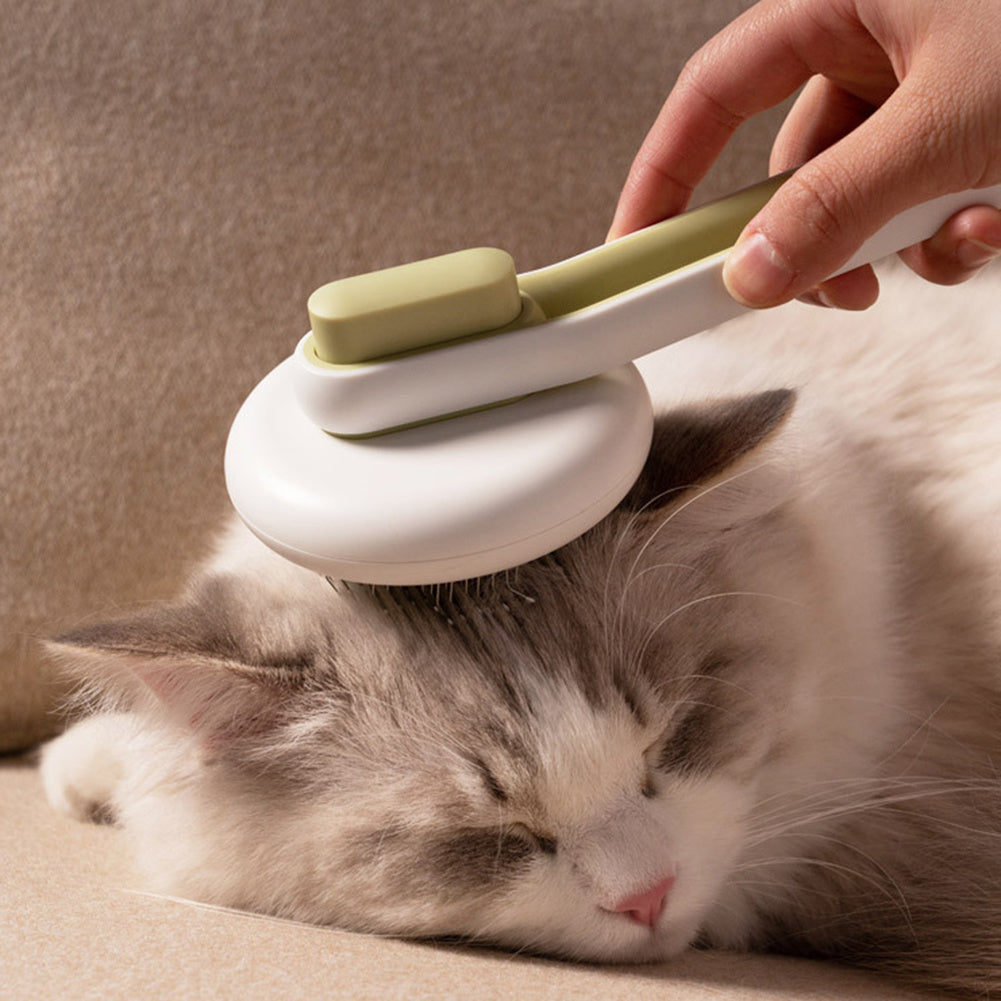 Pet Dog Hair Remover Cat Brush Grooming Tool Automatic Massage Comb Round Hair Brush For Cat Dog Pet Supplies