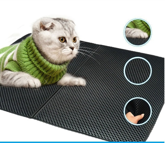 Waterproof Pet Cat Litter Mat with EVA double-layer design