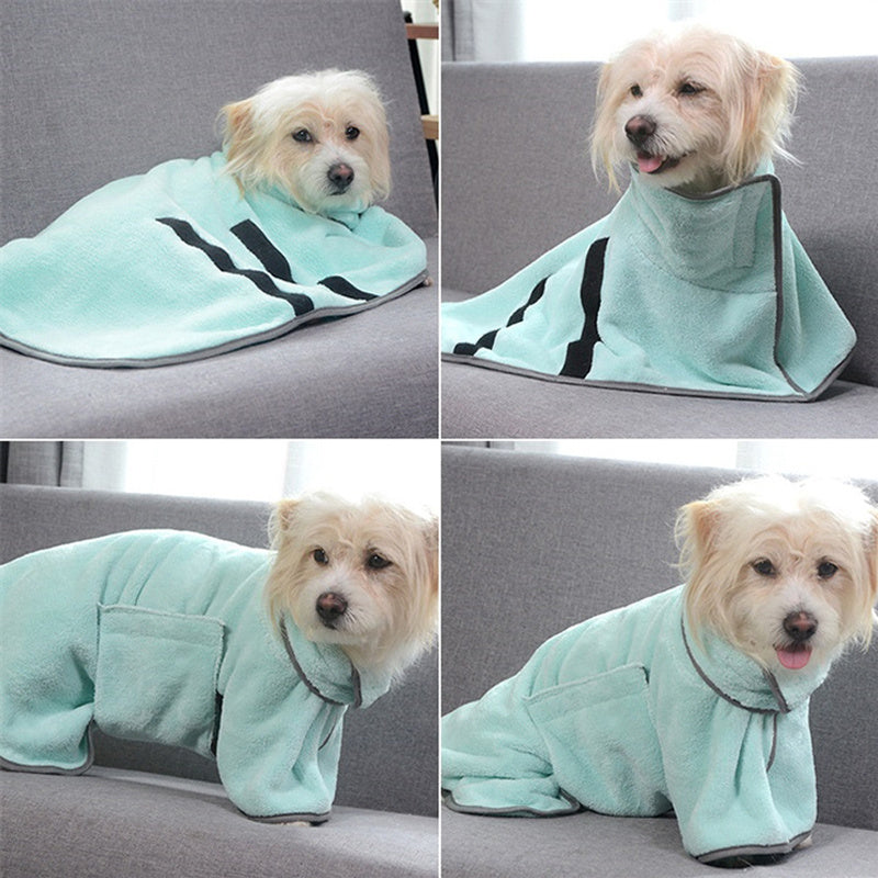 Quick-drying Pet Absorbent Towel Dog Bathrobe Pet Dog Bath Towel