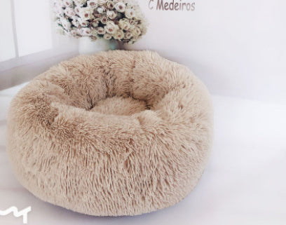 Small Dogs Round Plush Cat Litter Kennel Pet Nest Mat 